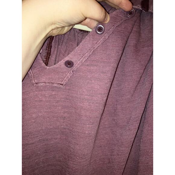 We The Free purple linen blend oversized knit top cropped size XS - Picture 5 of 7